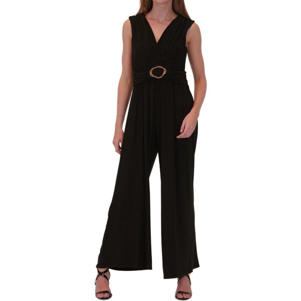 Robbie Bee Womens Belted Jumpsuit, NWT